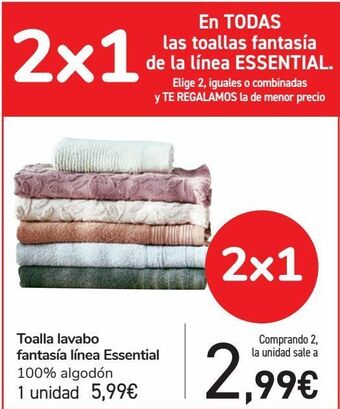 Carrefour Toalla lavabo fantasía línea essential oferta