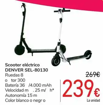 Carrefour Scooter eléctrico denver sel-80130 oferta