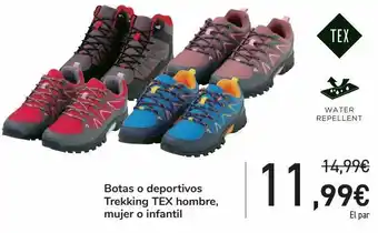 Carrefour Botas o deportivos trekking tex hombre, mujer o infantil oferta