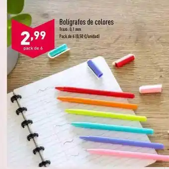 ALDI Boligrafos De Colores oferta