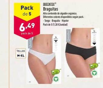 ALDI Queentex Braguitas oferta
