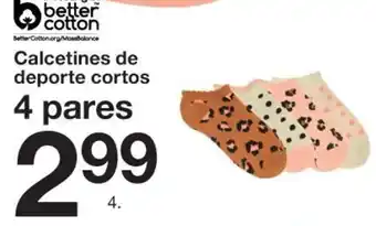 Zeeman Calcetines de deporte cortos Tallas 23-38. Algodón/poliéster/elastán. 4 pares oferta