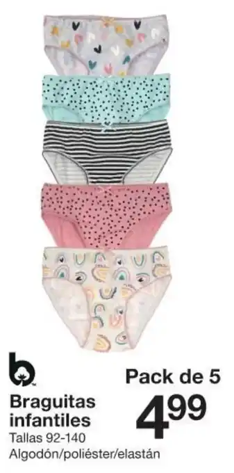 Zeeman Braguitas infantiles Pack de 5 oferta