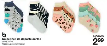 Zeeman Calcetines de deporte cortos 4 pares, Tallas 23-38 oferta