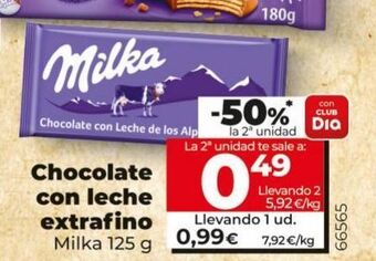 Maxi Dia Chocolate con leche milka oferta