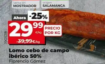 La Plaza de DIA Lomo ibérico de cebo oferta