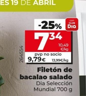 Dia Filetes de bacalao oferta