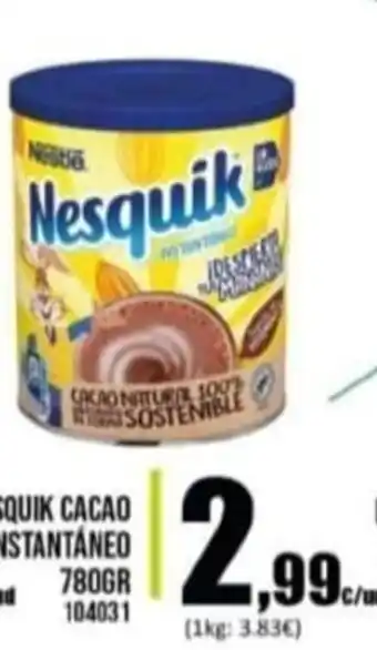 Nesquik Cacao Instantáneo 780Gr 104031