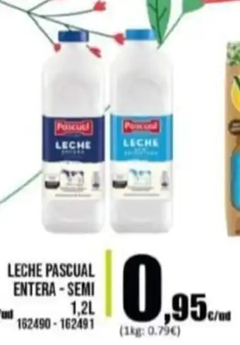 Family Cash Leche Pascual Entera-Semi 1,2L 162490-162491 oferta