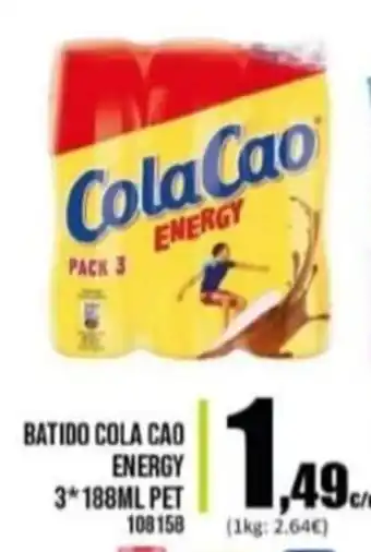 Family Cash Cola Cao Batido Energy 3 188 Ml Pet 108158 oferta