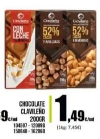 Family Cash Chocolate Clavileño 200GR 104597-120898 150840 - 162068 oferta