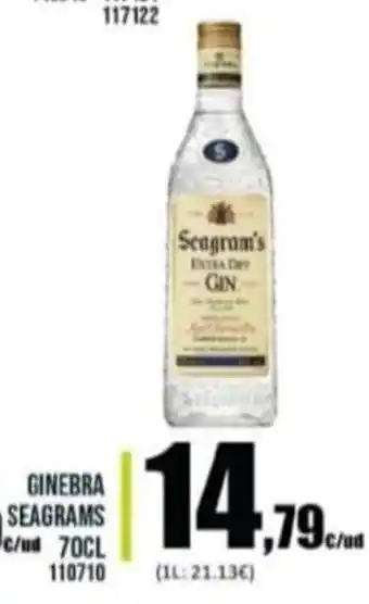 Family Cash Ginebra Seagrams 70cl 110710 oferta