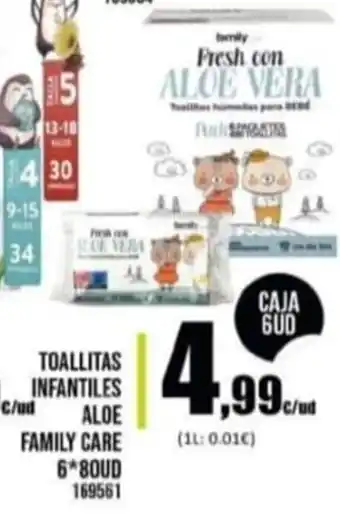 Family Cash Toallitas Infantiles Aloe Family Care 6 8OUD 169561 oferta