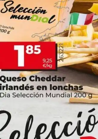 Dia Queso cheddar oferta