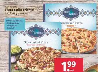 Lidl Pizza estilo oriental 1001 delights oferta