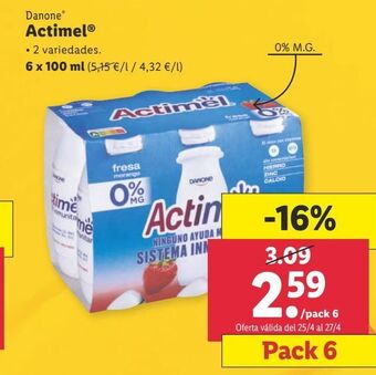 Lidl Actimel danone oferta