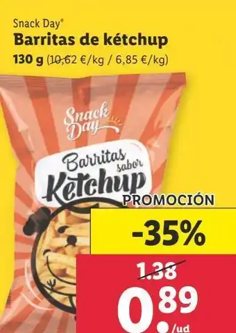 Lidl Barritas de ketchups snack day oferta