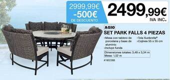 Costco Agio Set Park Falls 4 Piezas oferta
