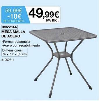 Costco Sunvilla Mesa Malla De Acero oferta