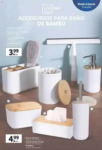 Lidl Acessorios Para Baño De Bambú oferta