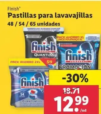 Lidl Pastillas para lavavajillas finish oferta