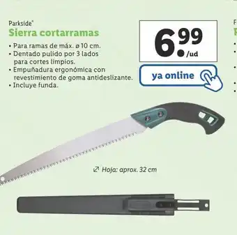 Lidl Sierra cortarramas parkside oferta