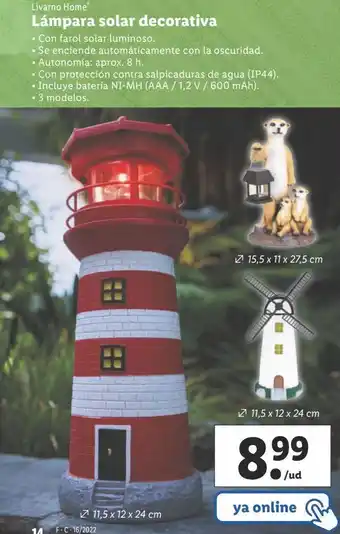 Lidl Lámpara solar livarno home oferta