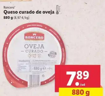 Lidl Queso curado de oveja roncero oferta