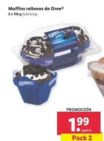 Lidl Muffins relleno de oreo oferta