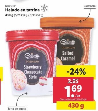 Lidl Tarrina de helado gelatelli oferta
