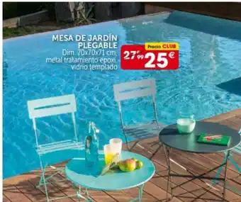 GiFi Mesa De Jardín Plegable Dim. 70x70x71 cm oferta