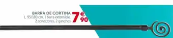 GiFi Barra De Cortina L 95/180 cm, 1 barra extensible 2 conectores, 2 ganchos oferta