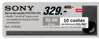 MediaMarkt Barra de sonido sony oferta