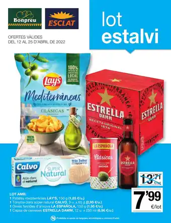 BonpreuEsclat Lays , Calvo, La Española, Estrella Damm oferta