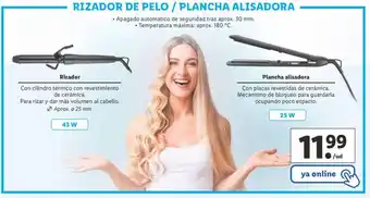 Lidl Rizador 43 W , Plancha alisadora 25W oferta