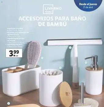 Lidl Accesorios para Baño De Bambú Organizador para baño 17x8x10 cm oferta