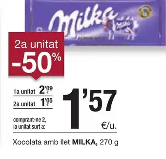 BonpreuEsclat Milka Xocolata amb llet, 270g oferta