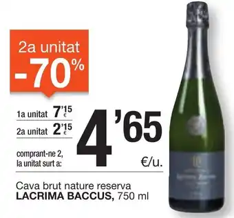 BonpreuEsclat Lacrima Baccus Cava brut nature reserva, 750 ml oferta