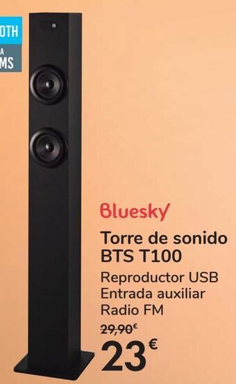Carrefour Bluesky torre de sonido bts t100 oferta
