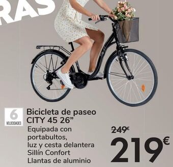 Carrefour Bicicleta de paseo city 45 26'' oferta
