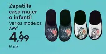 Carrefour Zapatillas casa mujer o infantil oferta