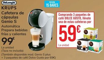Carrefour Krups cafetera de cápsulas genio s oferta