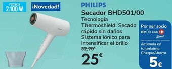 Carrefour Philips secador bhd501/00 oferta