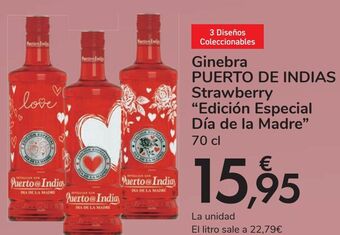 Carrefour Ginebra puerto de indias strawberry ''edición especial'' día de la madre oferta