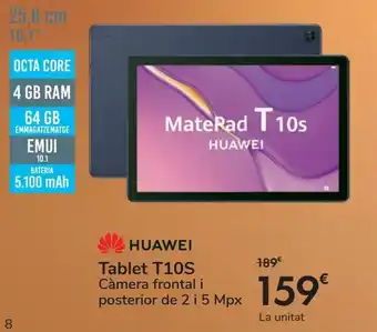 Carrefour Huawei tablet t10s oferta