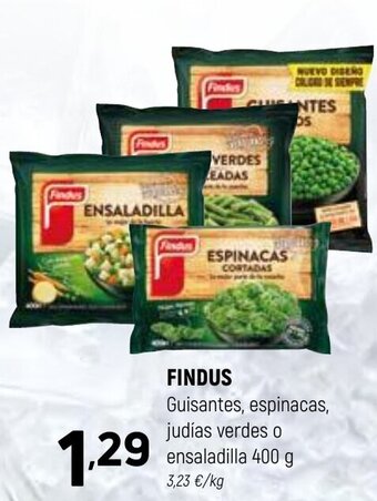 Coviran Findus Guisantes, Espinacas, Judías Verdes o Ensaladilla 400 g oferta