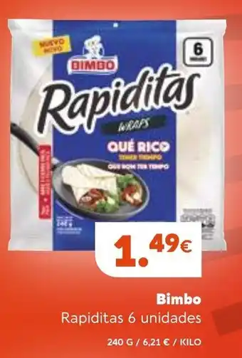 Coviran Bimbo Rapiditas 6 Unidades 240 g oferta