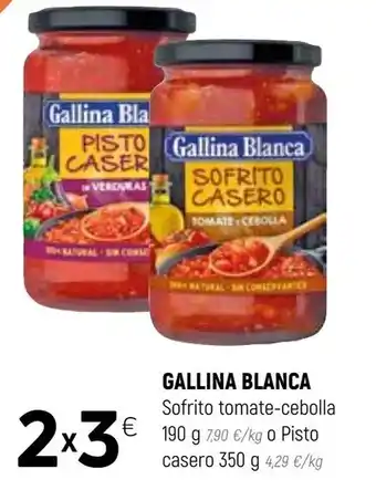 Coviran Gallina Blanca Sofrito Tomate-Cebolla 190 g o Pisto Casero 350 g oferta