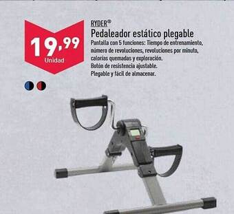 ALDI Ryder Pedaleador Estático Plegable oferta