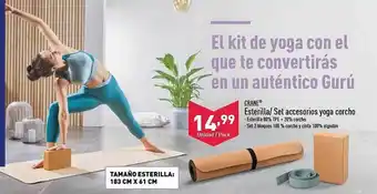 ALDI Cran Esterilla Set Accesorios Yoga Corcho oferta